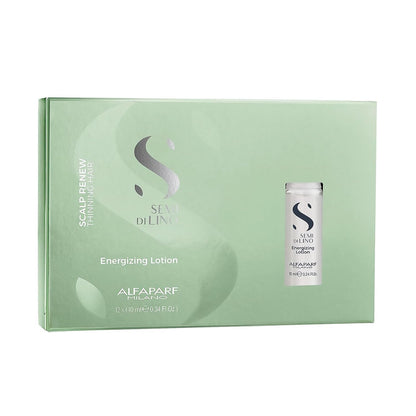 Alfaparf Milano Semi Di Lino Scalp Renew Energizing Tonic for Thinning Hair - Scalp Treatment for Hair Loss & Regrowth - Strengthens and Stimulates Hair Fiber - Professional Salon Quality (4.23 Fl Oz)