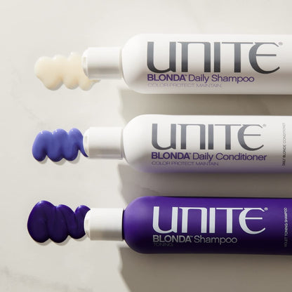UNITE Hair – BLONDA Daily Shampoo – Gentle Cleanser for No-Tone Days to Maintain Bright Blonde, Gray & Highlighted Hair – Adds Weightless Moisture & Shine – 10 Fl Oz