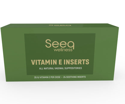 Vitamin E Suppositories - Vaginal Dryness and Iritation Relief - Menopause Support - All Natural Feminine Care - 35 IU - 24 Count