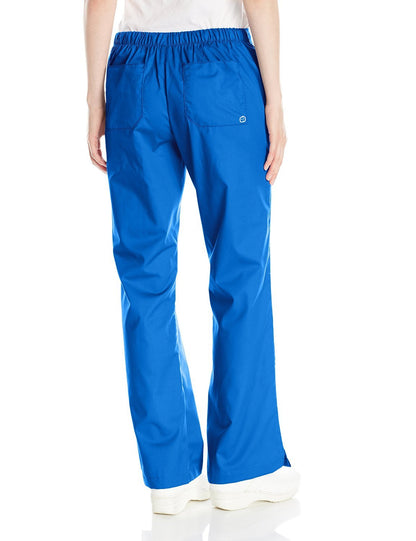 WonderWink Women's Wonderwork Flare Leg Scrub Pant, Royal, X-Small