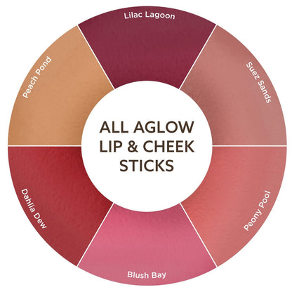 Burts Bees 100% Natural All Aglow Lip & Cheek Stick, Dahlia Dew - 1 Tube