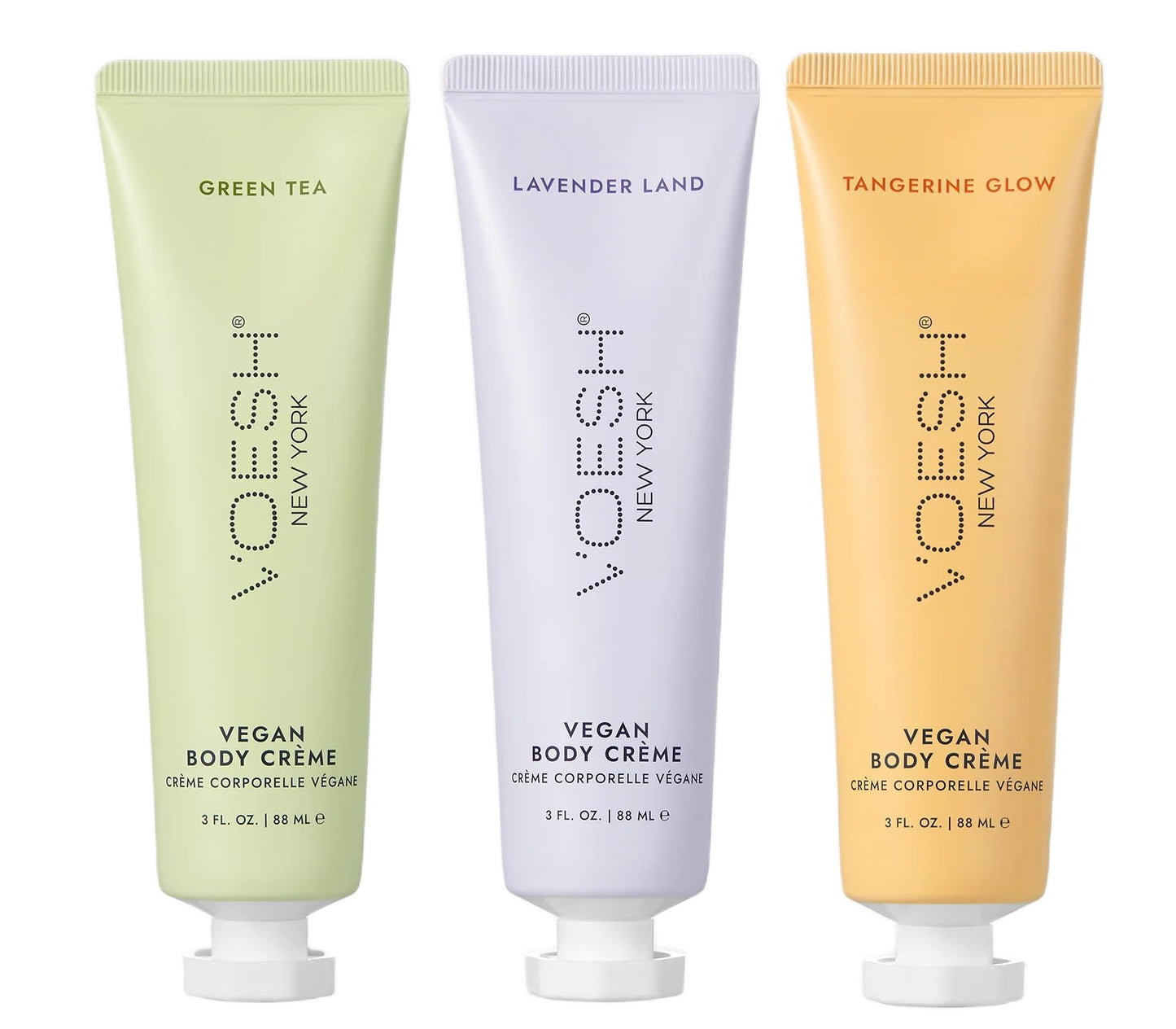 VOESH Vegan Body Creme Trio - Moisturizing Skincare Gift Set, Avocado Oil, Organic Virgin Olive Oil & Natural Extracts, K-Beauty Korean Skincare - (Green Tea, Lavender, Tangerine)