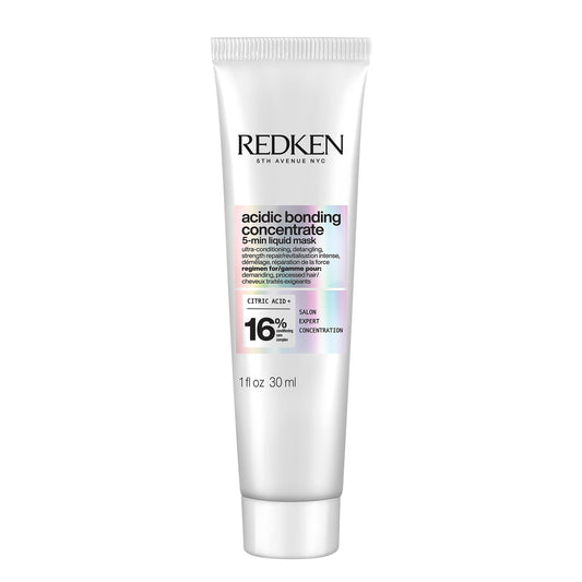 Redken Acidic Bonding Concentrate Hair Mask - Hydrating 5 Minute Liquid Mask, Bond Building & Strengthening, For Dry, Damaged Hair