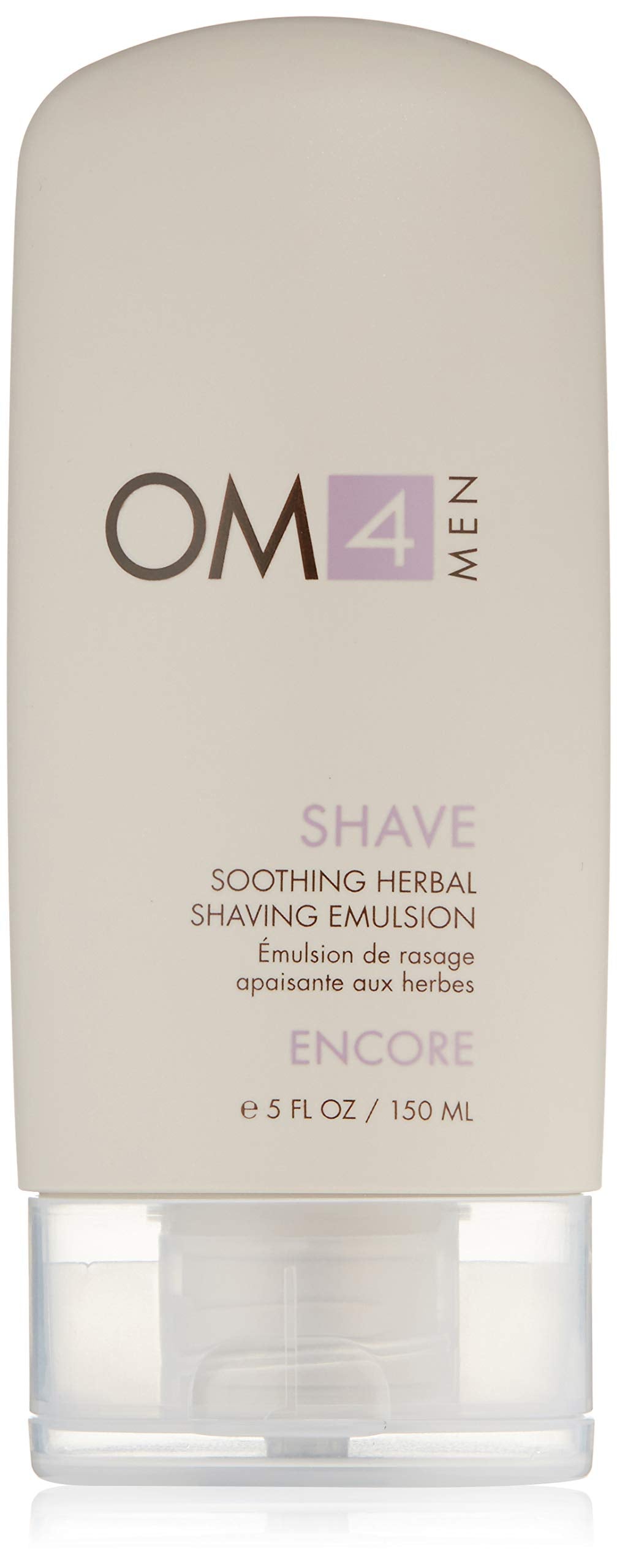 Organic Male OM4 Shave: Soothing Herbal Shaving Emulsion - Mens Grooming Preshave Oil, Shave Cream, Hydrating Mask all-in-one