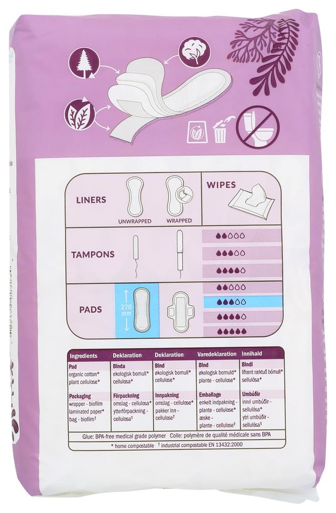 Natracare Maxi Pads Super with Organic Cotton Cover, 12 Count (Pack of 5)