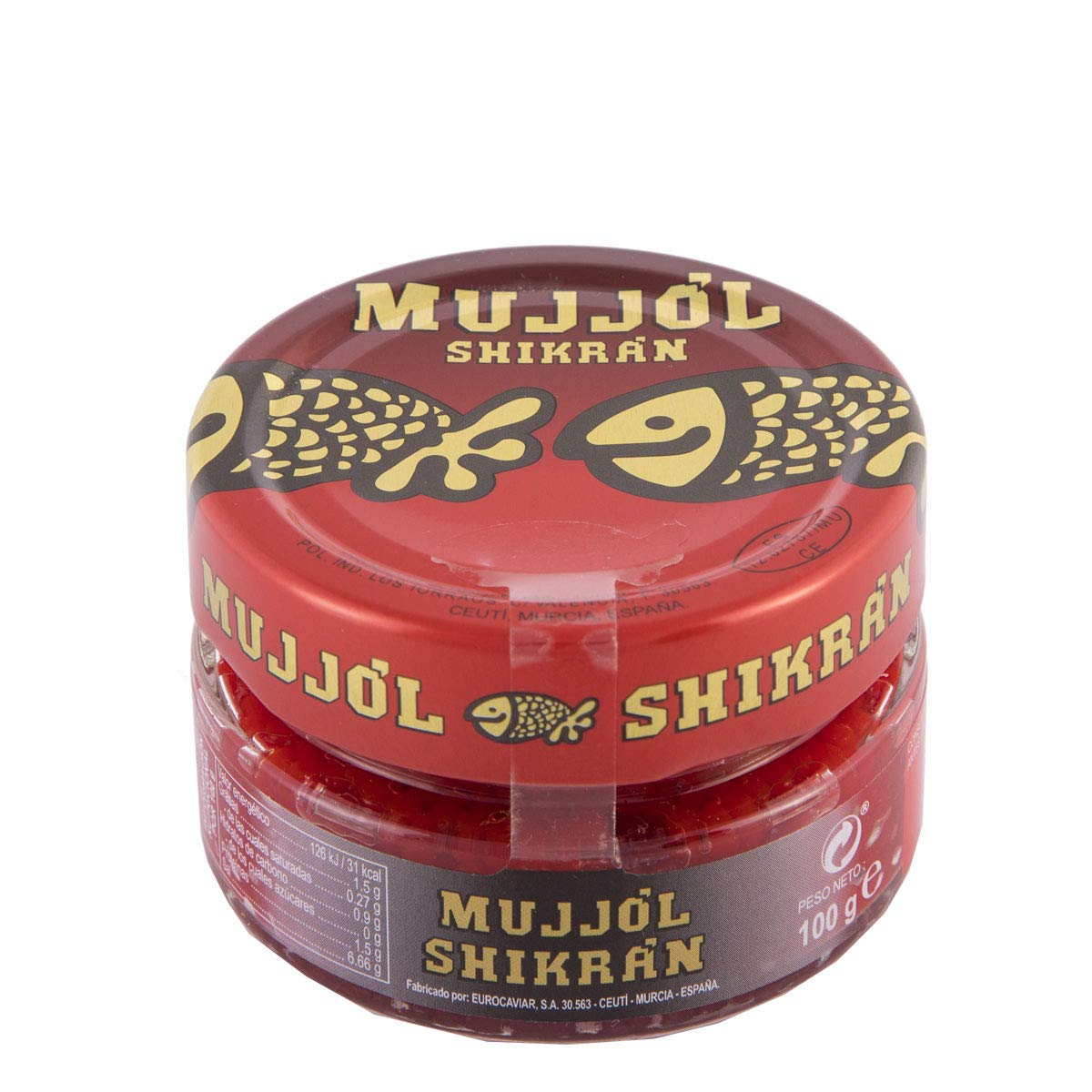 Eurocaviar - Shikran - Sampler pack: 4 x 0.88 oz Mullet Roe Black Caviar Pearls + Mullet Roe Red Caviar Pearls + Smoked Salmon Caviar Pearls + Anchovies Caviar Pearls