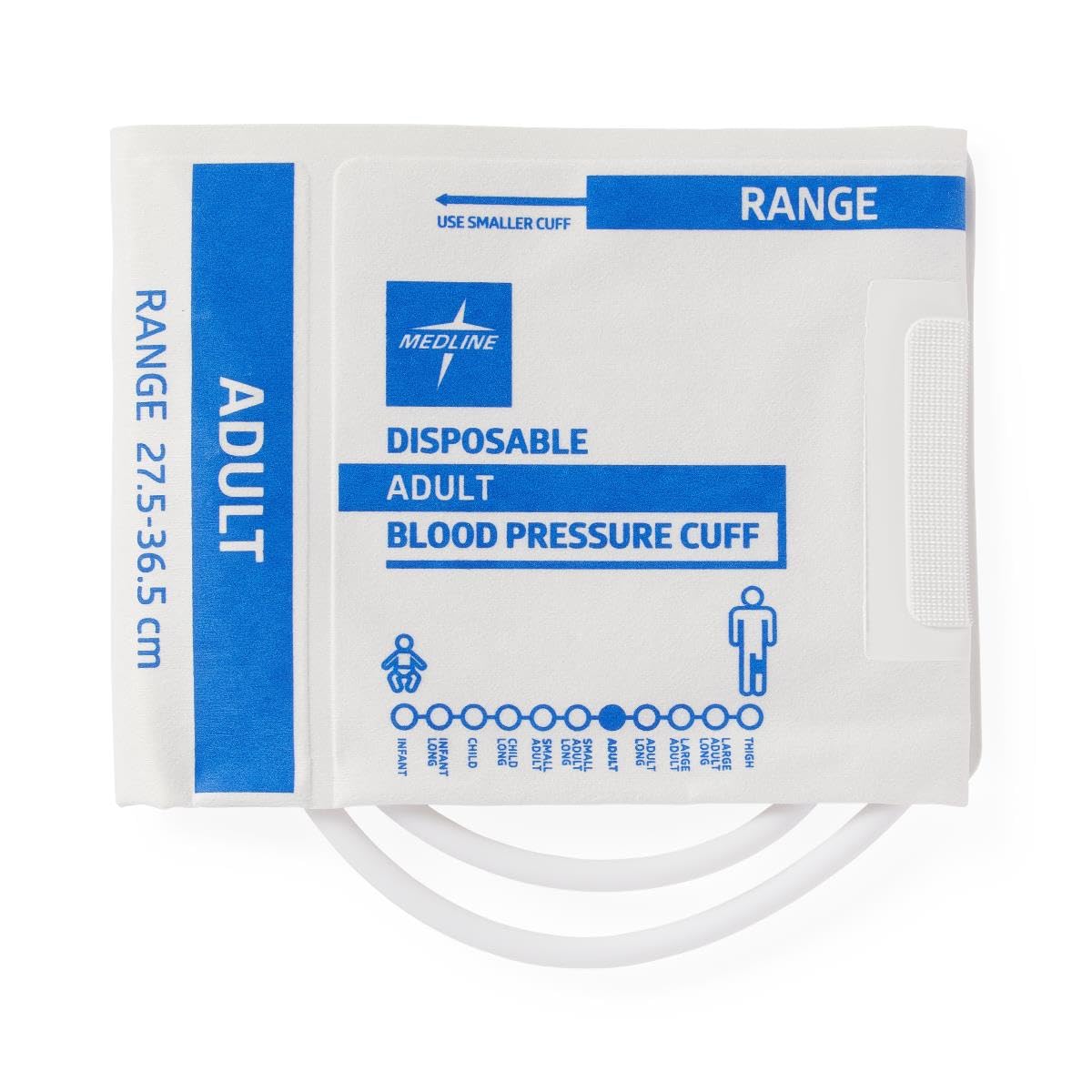 Disposable Soft Cloth 2-Tube Blood Pressure Cuff with Marquette Connector, Adult,5,Bag,MDS9923MQ