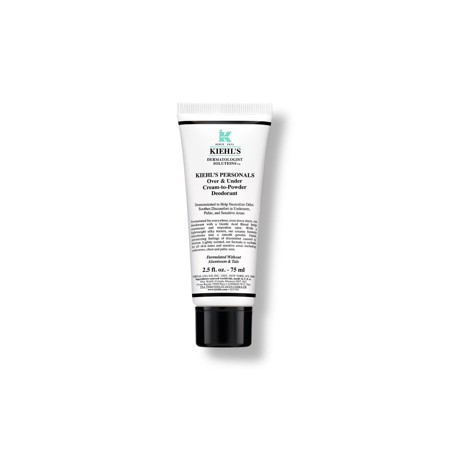 Kiehl's Since 1851 All Over Deodorant Treatment - Whole Body Deodorant for Women and Men - 75ml