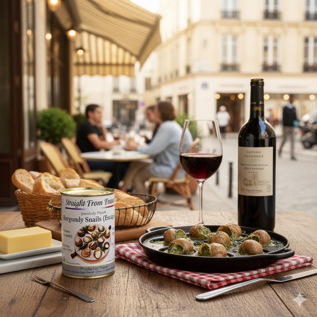 Straight from France Genuinely French, French Helix Pomatia Wild Burgundy Canned Escargots Snails, Keto & Paleo Friendly 4 Dozen