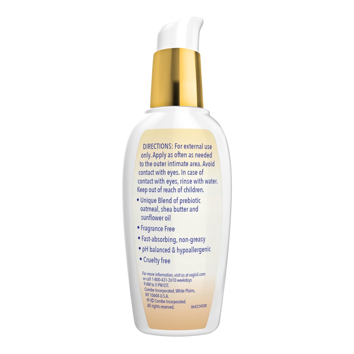 Vagisil Itch Protect Daily Creme with Prebiotic Oatmeal, Fragrance-Free Protective Formula with Shea Butter and Sunflower Oil, pH Balanced Fast-Absorbing Moisturizer, Hypoallergenic, 2 oz