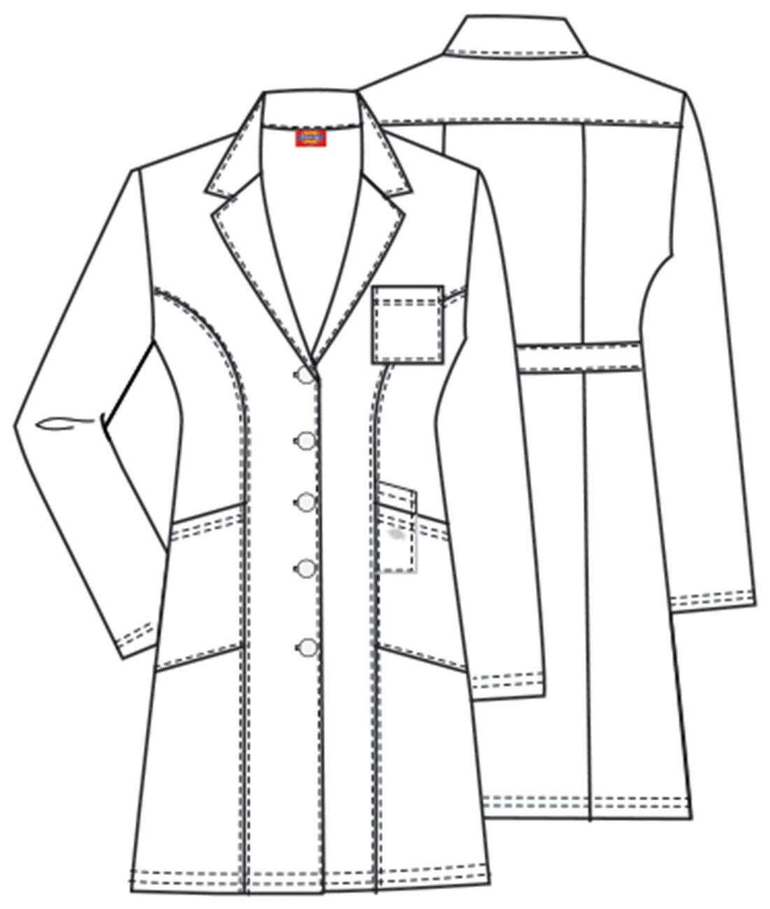 Dickies Contemporary Fit Women's 37" Twill Fitted Lab Coat 82401