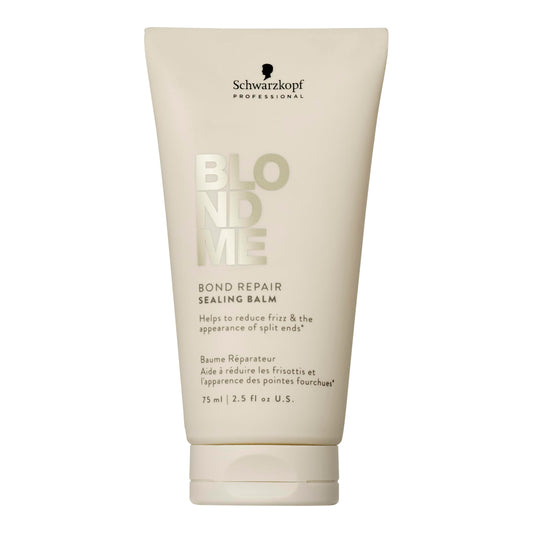 BlondMe Bond Repair Sealing Balm for Blonde Hair, 2.5 Fl Oz | Tame Split Ends & Reduce Frizz | Heat Protection | For Shiny, Smooth Blonde, Lightened, & Grey Hair
