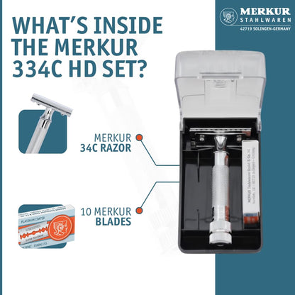 MERKUR MERKUR Short Handle Safety Razor with 10 blades