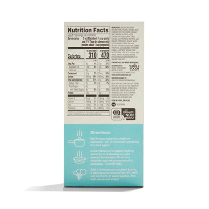365 by Whole Foods Market, Macaroni And Cheese White Cheddar Shells Organic, 6 Ounce