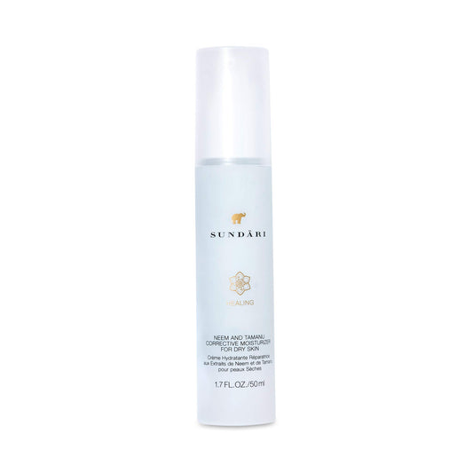 SUNDARI Neem & Tamanu Corrective Moisturizer, 1.7 Fl Oz, Hydrating, Lightweight Deep Penetrating Formula, Softens Fine Lines & Removes Wrinkles