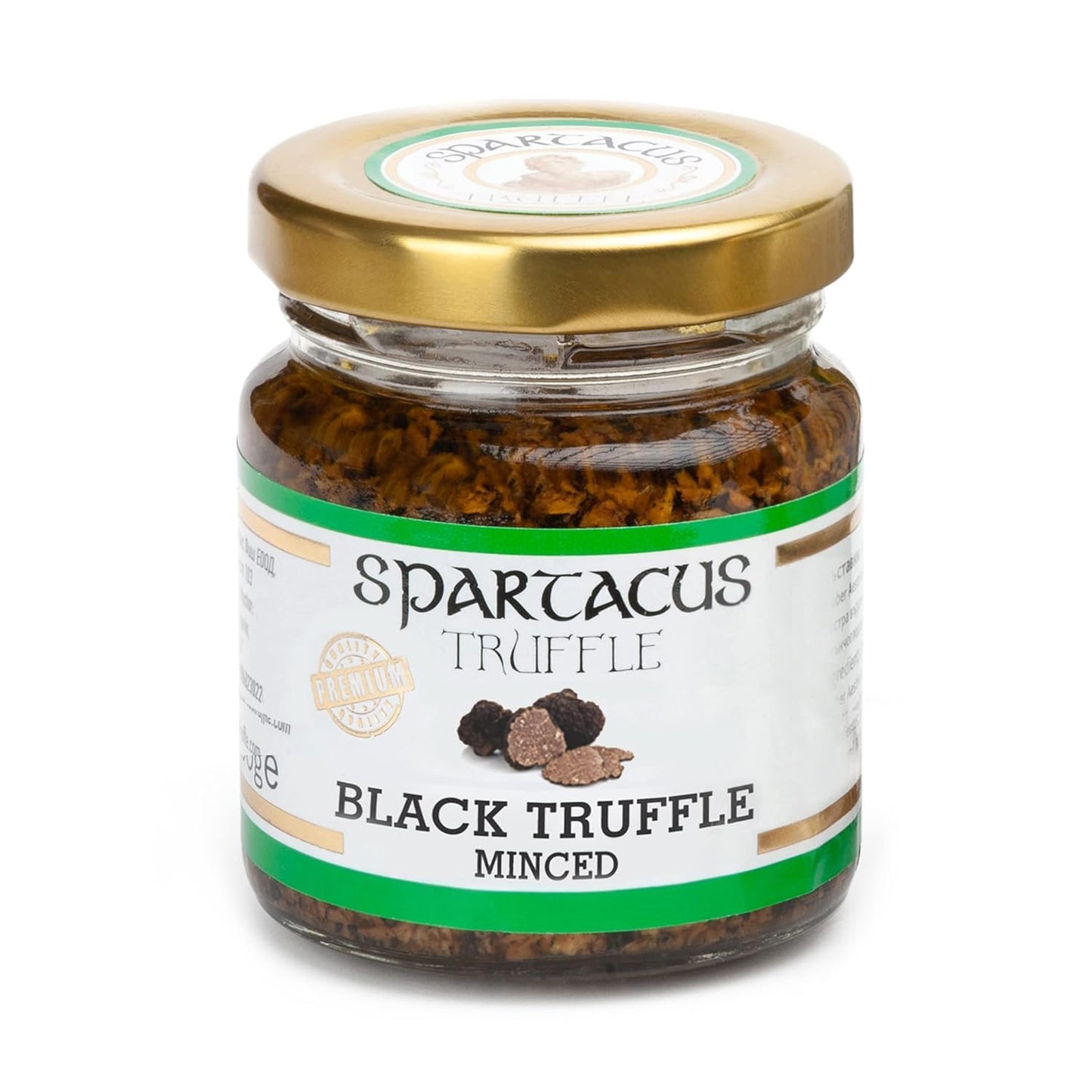 Spartacus Minced Black Truffle in Extra Virgin Olive Oil | Real Tuber Melanosporum | Vegan & Gluten Free | Gourmet Seasoning for Pasta, Pizza & Risotto | 1.41 oz