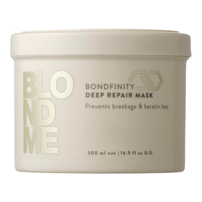 BlondMe Bondfinity Deep Repair Mask for Blonde Hair | Intensive Hair Treatment | Strengthens, Repairs, & Prevents Breakage | For Blonde, Lightened, & Grey Hair