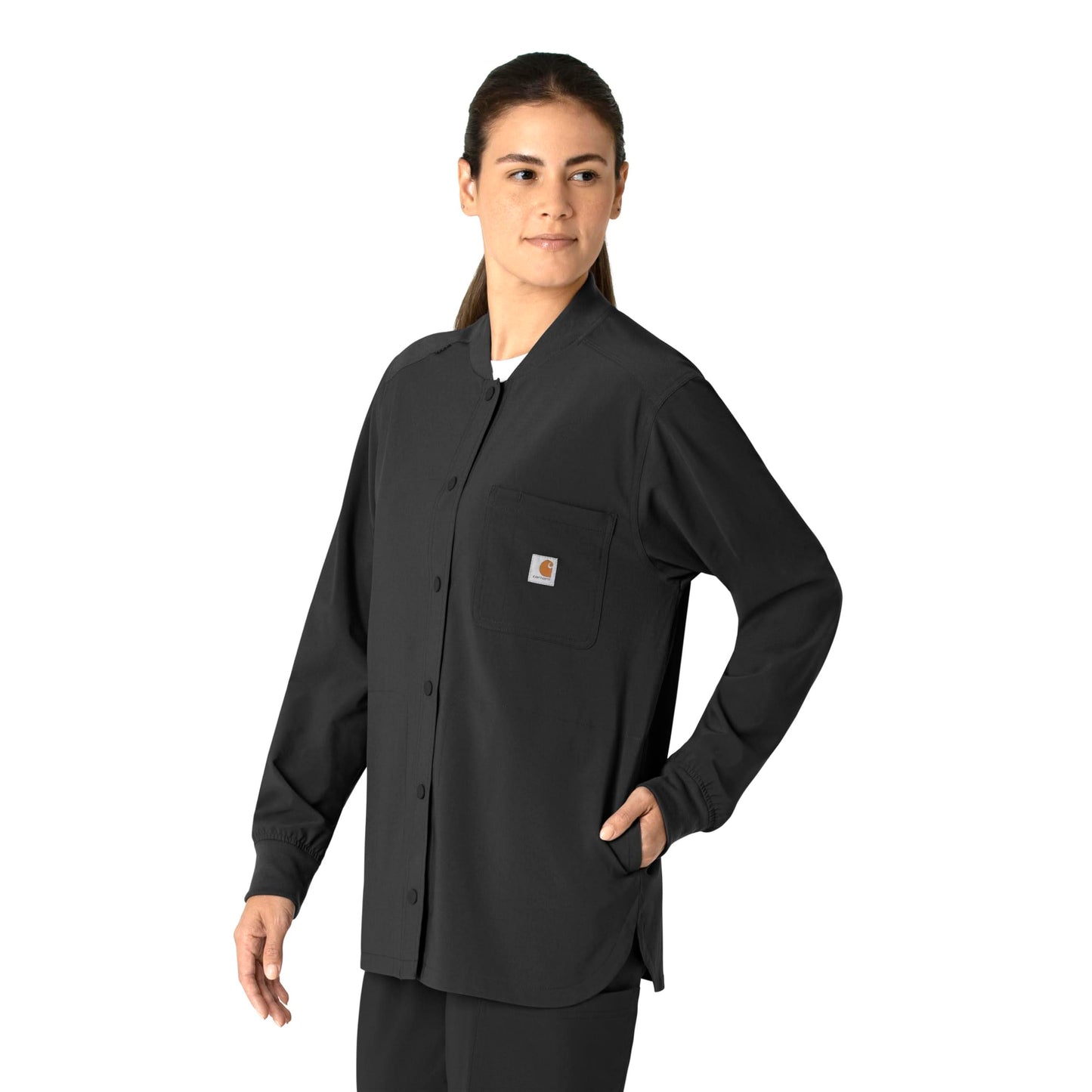 Carhartt Scrubs for Women Force Cross-Flex Shirt Jacket with 4 Pockets