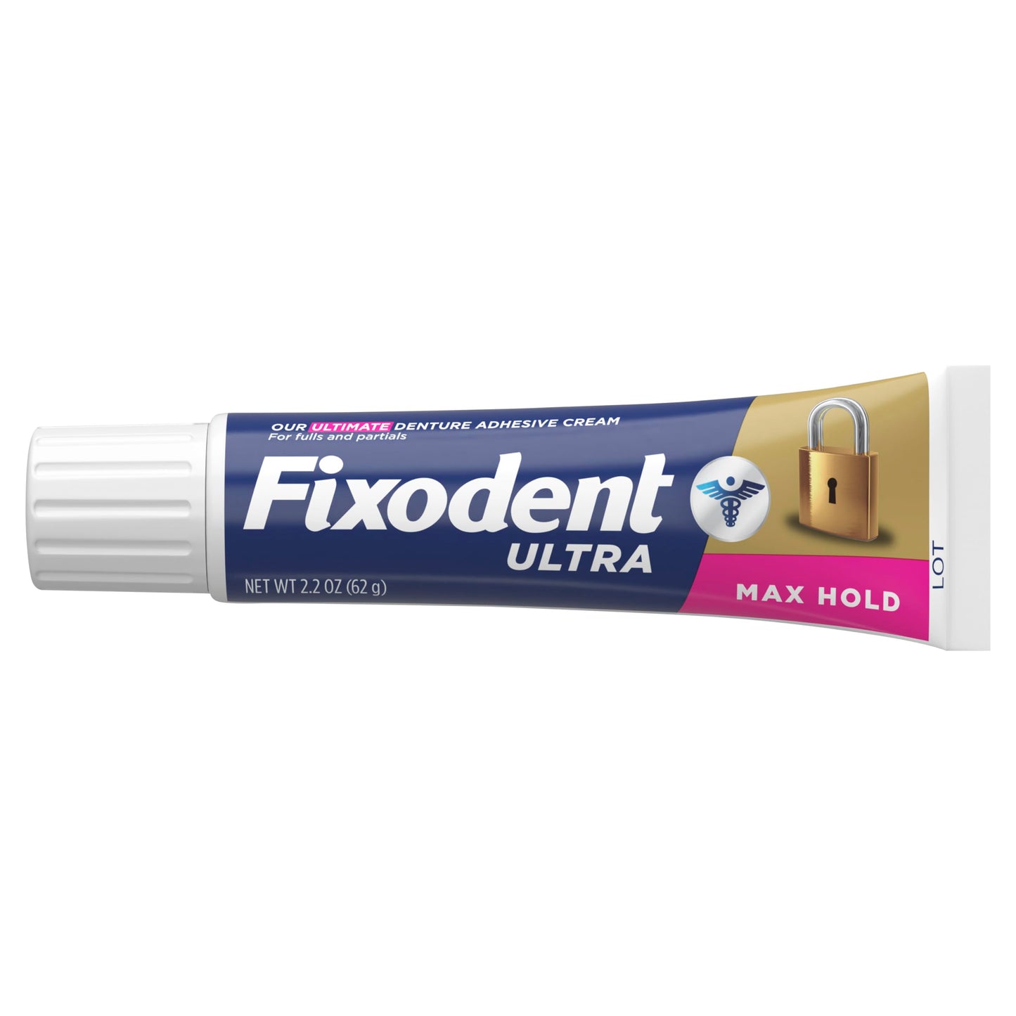 Fixodent Ultra Max Hold Denture Adhesive, 2.2 Oz (Pack of 2)