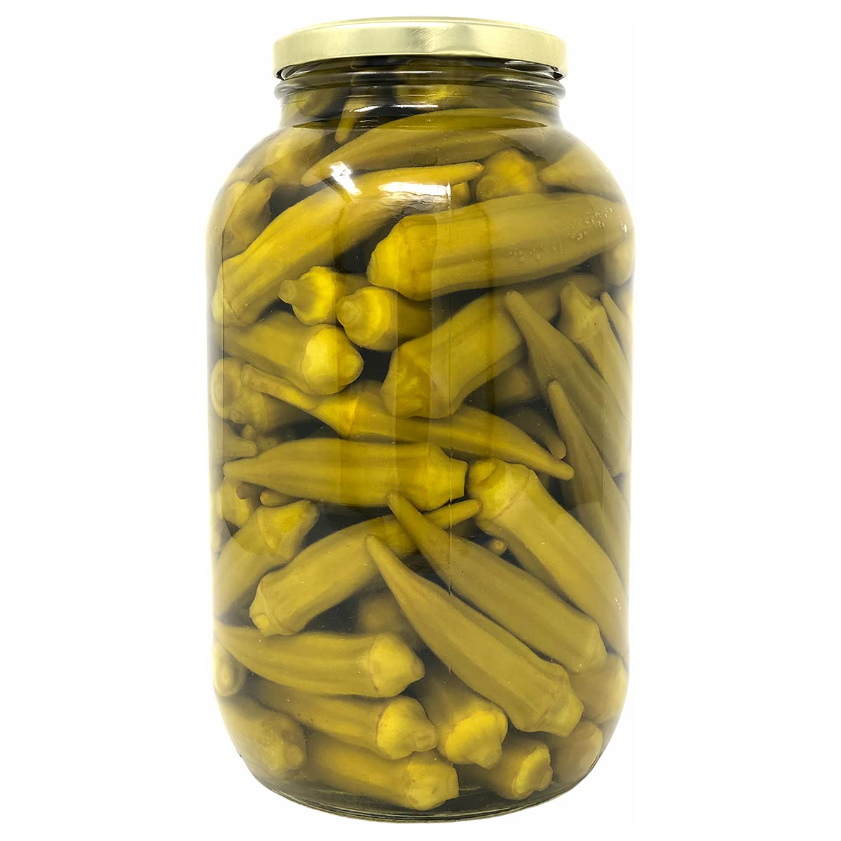 Lara's Pickled Okra with a Serving Tray - (Pack of 2, 64oz Each) - Artisanal Southern Style Mild Okra - Perfect for Charcuterie & Gourmet Snack Trays - Gluten-Free, All-Natural Okra Set