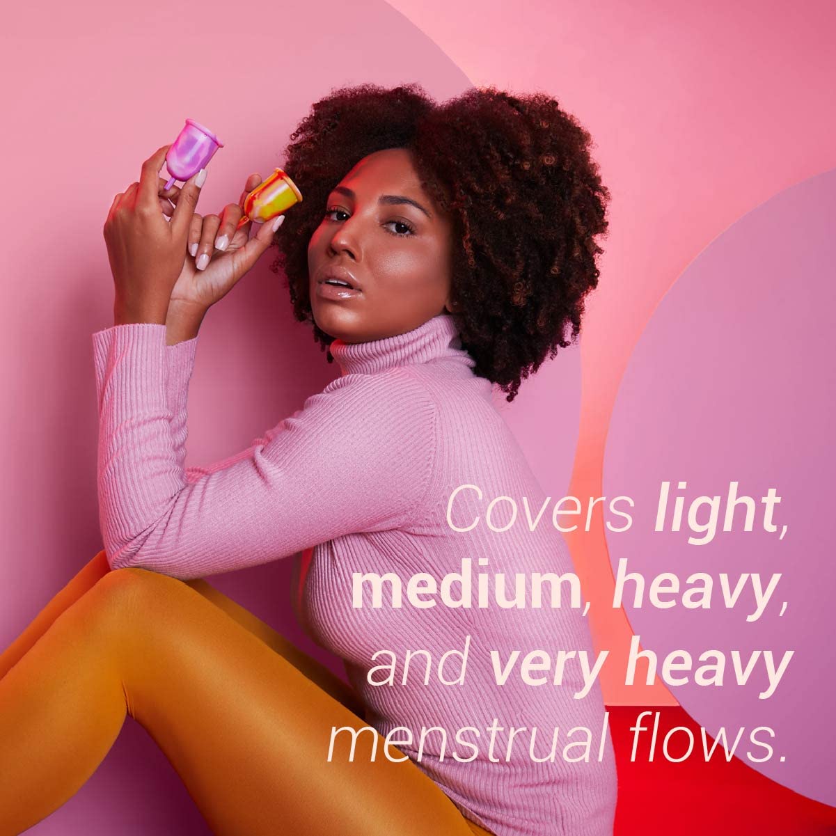 LUMMA® │ Flexible Menstrual Cups Made from Ultra-Thin Medical Grade Silicone (Pink Love, S)
