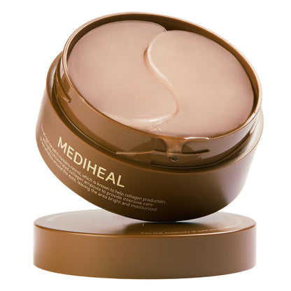Mediheal Retinol Collagen Under Eye Patches - Korean Hydrogel Eye Pads (60 patches) with 95% Retinol & 5 Micro Collagen. Nourishing & Non Irritating Eye Gel Mask. Sealing Cap & Spatula Included.