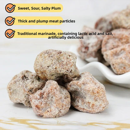 Taiwanese-Style Preserved Plums - 17.6oz (500g) | Tart & Tangy Salty-Sweet Flavor | Perfect for Tea, Cocktails & Cooking
