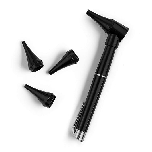 PrimaCare DL-4112 Mini Diagnostic Otoscope Kit with High Resolution LED Ear Light, Medical LED Pocket Clip Otoscope for Nurse, Student, Doctors EMT, 3 Sized Speculas