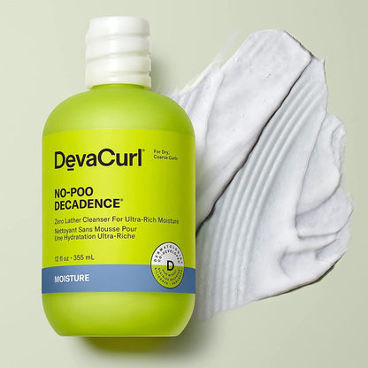 DevaCurl No-Poo Decadence Non-Lathering Cleanser for Ultra-Rich Moisture | Nourished | Bouncy | Shiny | All Curl Types