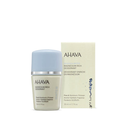AHAVA Dead Sea Water Magnesium Rich Deodorant - Reduces Sweat & Odors, Maintains Underarms Dry, Suitable for Sensitive Skin, Enriched with Exclusive Osmoter, Bergamot Fruit & Olive Plant, 1.7 Fl.Oz