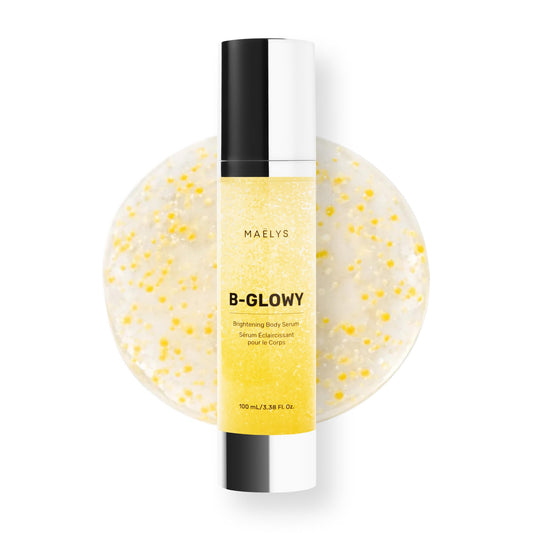 MAËLYS B-GLOWY Brightening Body Serum for Dark Spots - Supports Even Looking Skin - Peptide Formula with Niacinamide & Meadowfoam Oil (3.4 Fl Oz)