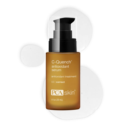 PCA SKIN Vitamin C Quench Antioxidant Protective Face Serum - Anti Aging Hydrating Facial Corrector with Hyaluronic Acid for Fine Lines & Wrinkles, Recommended for Oily & Acne-Prone Skin (1 fl oz)