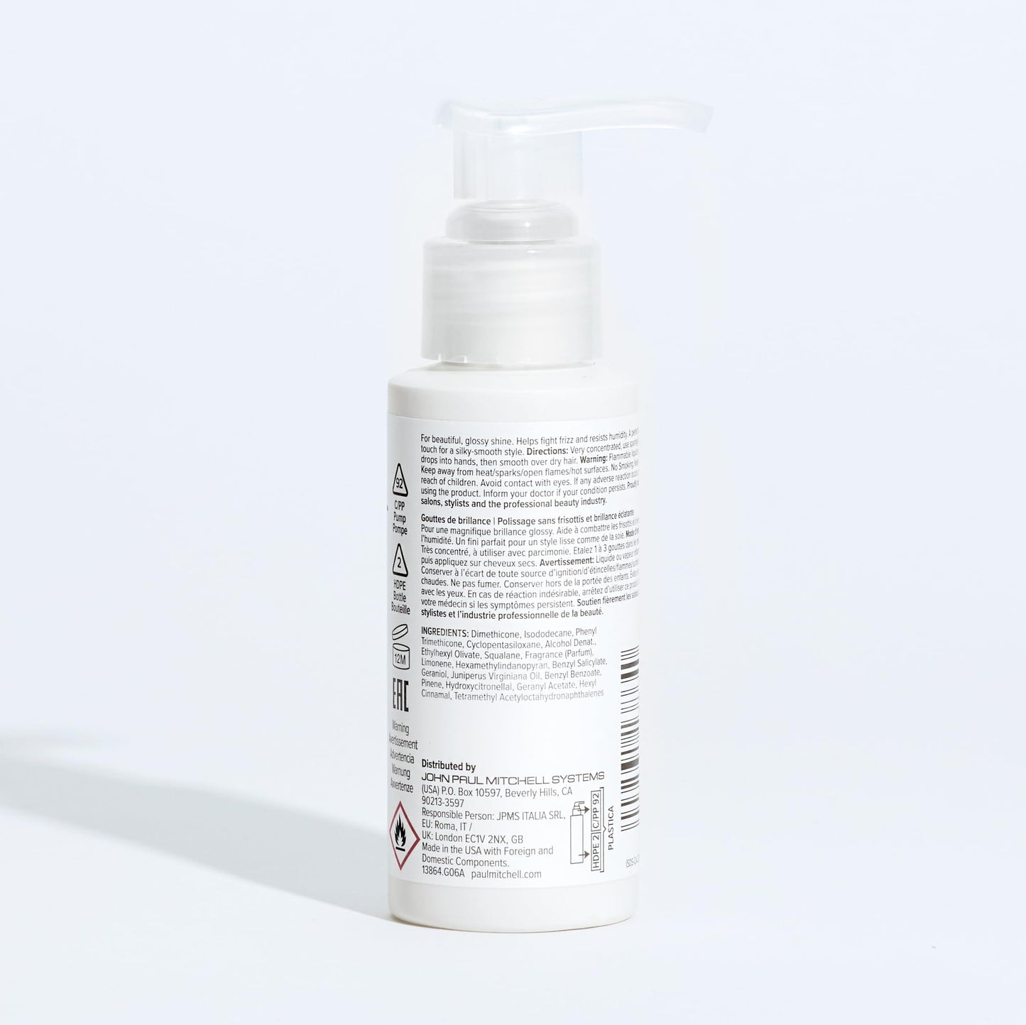 Paul Mitchell Gloss Drops Shine Serum, Frizz-Free Polish, Brilliant Shine, For Medium To Coarse Hair, 2.5 fl. oz