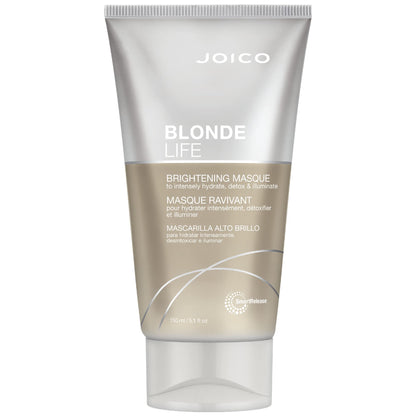 Joico Blonde Life Brightening Masque | For Blonde Hair | Instant Hydration | Neutralize Chlorine & Detoxify Hair | Add Softness & Smoothness | Sulfate Free | Fortified With Monoi & Tamanu Oil