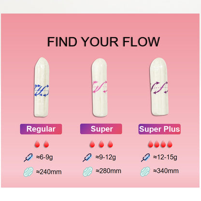 No Applicator Tampons Regular Absorbency Cotton Tampons for Women Disposable 48ct (Regular)