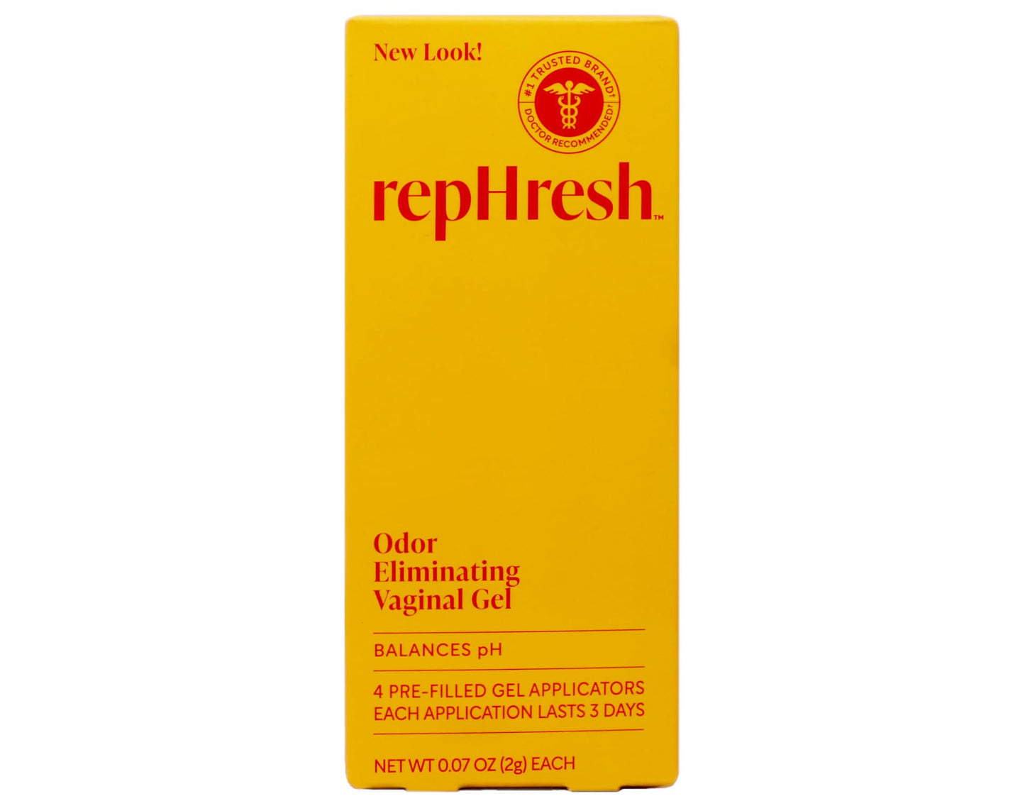 RepHresh Vaginal Gel, 0.07 Oz Each, 4 Count (Pack of 3)