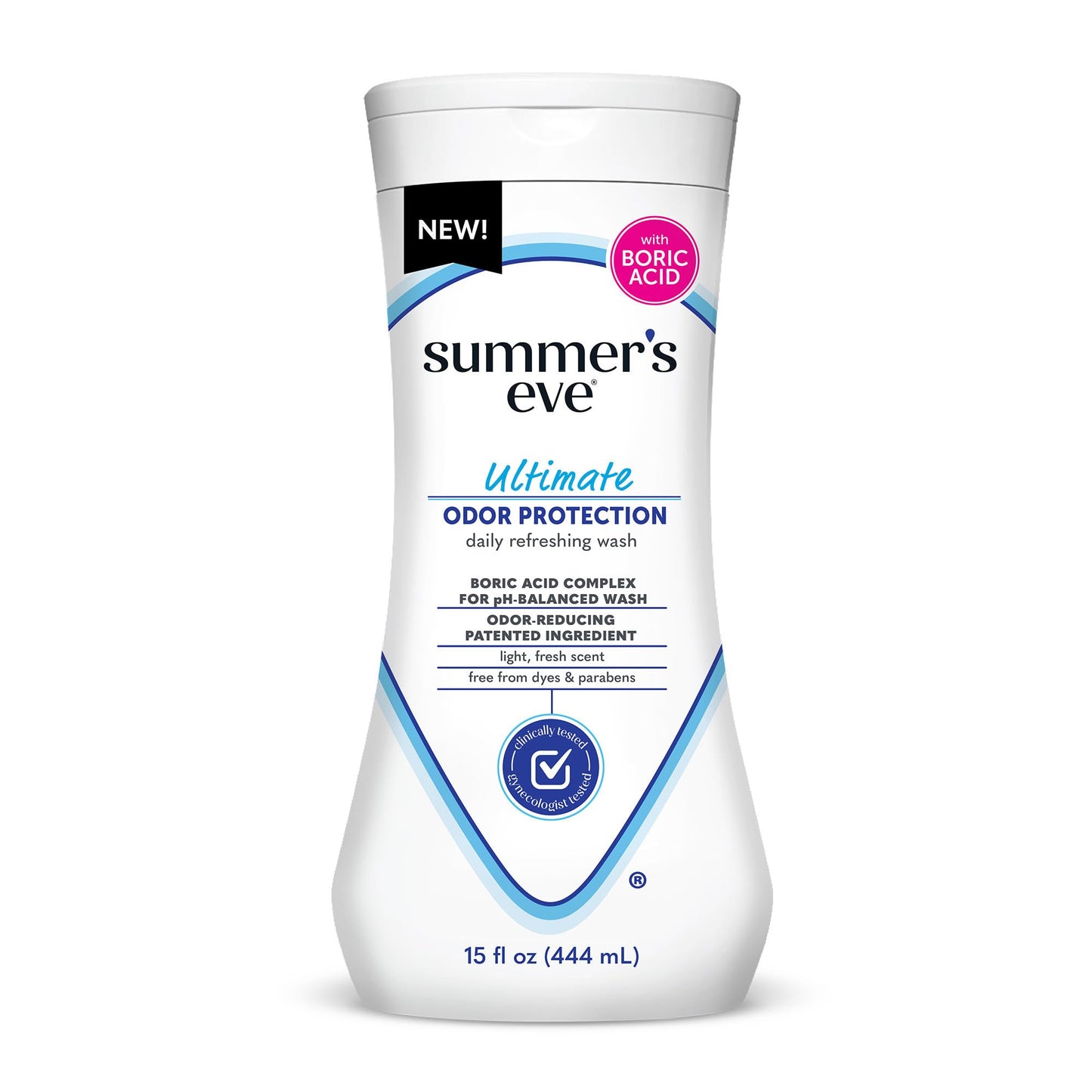 Summer's Eve Baby Powder Spray 3 Pack and Ultimate Odor Control Body Wash with Boric Acid, 15 Fl Oz