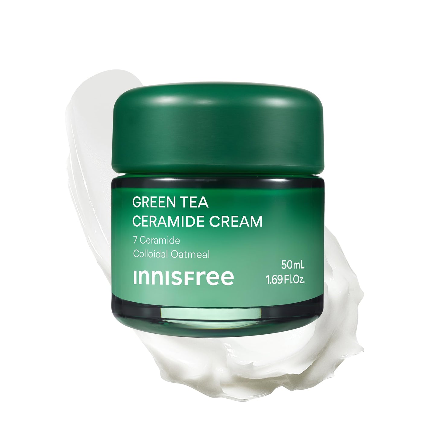 innisfree Green Tea Ceramide Cream, Hydrating Rescue Cream for Dry, Sensitive, and Eczema Prone Skin