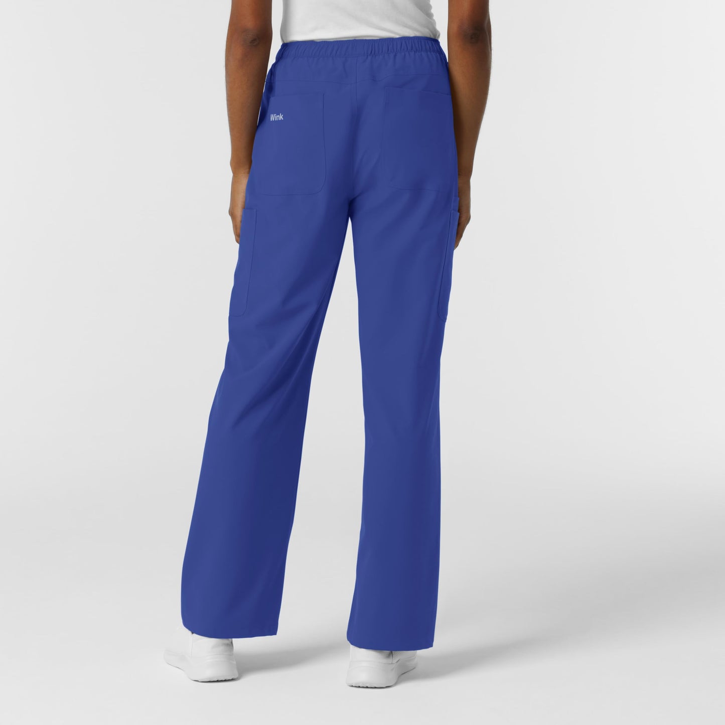 Wink NURTUR Scrubs for Women, Straight Leg Cargo Scrub Pant - Galaxy Blue, L Petite