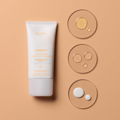 Nu Skin Sunright Solar Sunscreen SPF 50+ | Broad-Spectrum UVA/UVB Protection for Face & Body (50mL) | Water-Resistant for 80 Minutes | Lightweight, Non-Greasy Formula