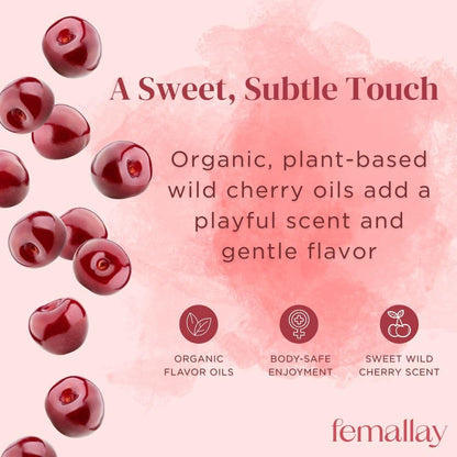 Femallay Organic Vaginal Melts – Wild Cherry – Moisturizes and Refreshes – 14 Count + Applicator