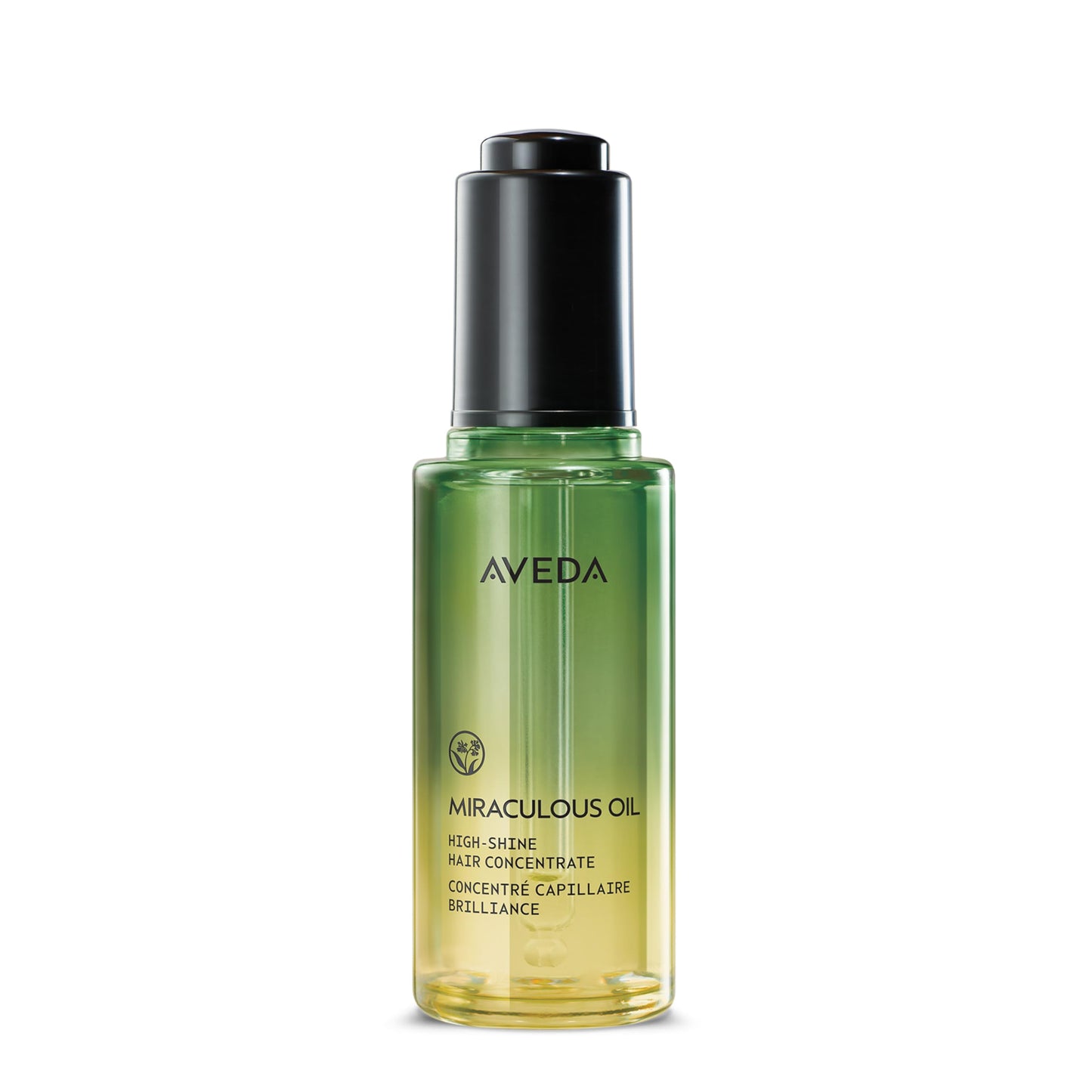 Aveda Miraculous Oil High-Shine Hair Concentrate | Adds Shine | Up to 24 Hours of Frizz Protection* | Heat Protection | For All Hair Types | Notes of Lavender Ylang Ylang and Petitgrain, 1.7 Fl Oz