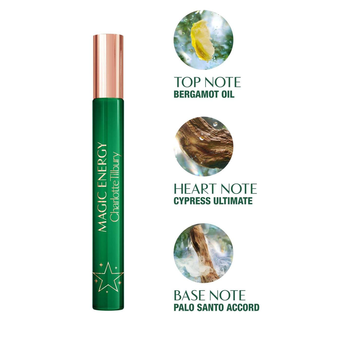 Charlotte Tilbury Magic Energy Eau De Parfum - Pheromone Enhancing Woody Perfume Enriched with Naturally-Derived Oil - Long-Lasting Scent with Notes of Bergamot, Cashmere Wood & Palo Santo