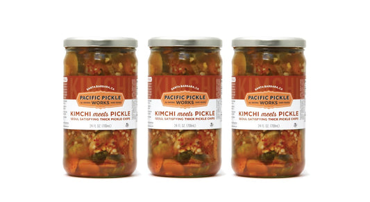 Pacific Pickle Works - Kimchi meets Pickle - Seoul Satisfying Thick Pickle Chips, 24 Fl Oz (Pack of 3)