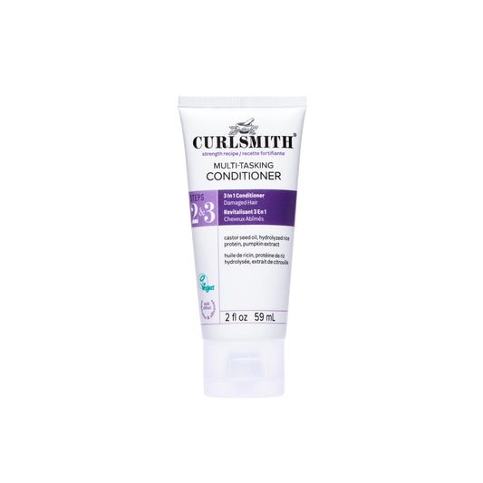 CURLSMITH Multi-Tasking 3-in-1 Curl Conditioner, Use as a Protein-Rich Rinse Out, Leave In or Deep Conditioner, For All Curl Types, Vegan & Cruelty-free