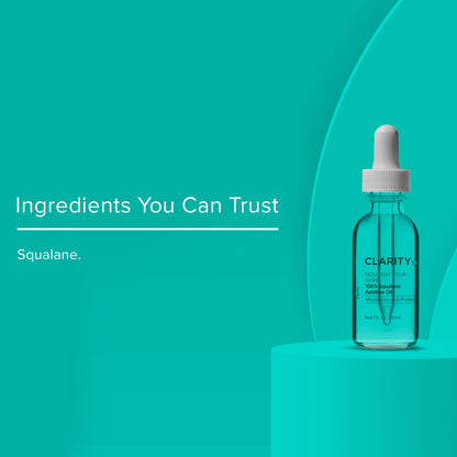 ClarityRx Nourish Your Skin 100% Squalane Oil for Face, Natural Plant-Based Moisturizing Facial Serum with Antioxidants for Dry Skin