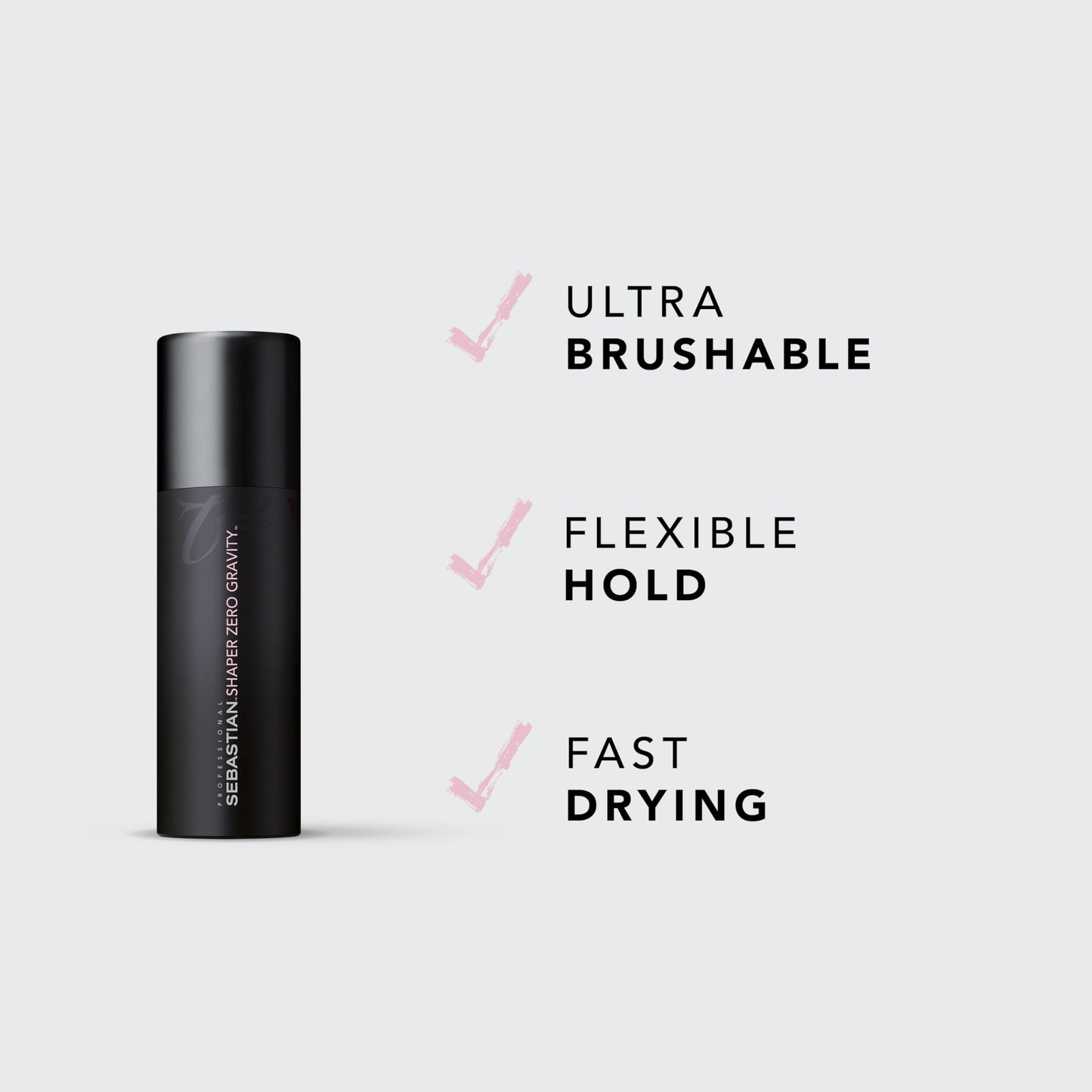 Sebastian Professional Shaper Zero Gravity Lightweight Hairspray | Brushable Lightweight, Flexible Hold | Fast Drying for Styling | For All Hair Types