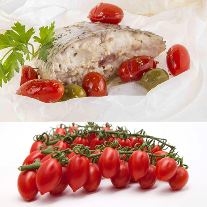 Cosi Come - Datterino Red Tomatoes Unpeeled in Water, Datterini Tomatoes in water (12.354 oz) 350 g, Low-acid, No additives, No preservatives, 100% Natural, Non-GMO, Product of Italy
