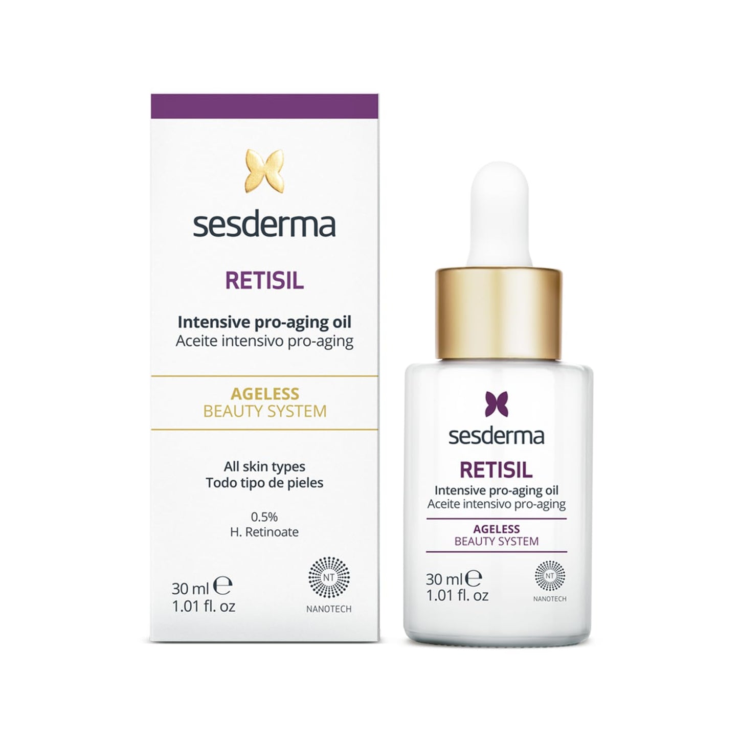 Sesderma RETISIL Intensive Pro-Aging Oil | Ageless Beauty System, 1.0 fl oz