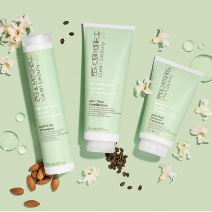 Paul Mitchell Clean Beauty Anti-Frizz Shampoo, Smoothes Hair, Calms Frizz, For Textured, Frizz-Prone Hair